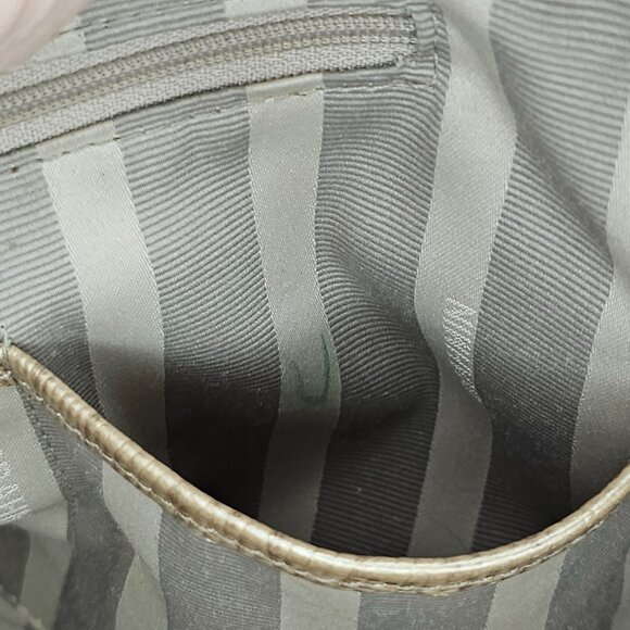 Brahmin Medium Classy Asher Leather Shoulder Tote Bag Gold Tones Calf Hair - Picture 16 of 16